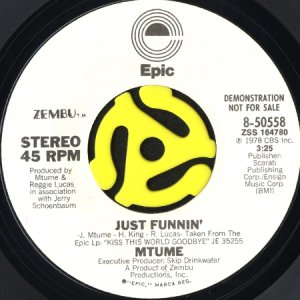画像1: MTUME / JUST FUNNIN' (45's) (WHITE PROMO) (1)