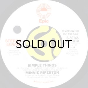 画像2: MINNIE RIPERTON / SIMPLE THINGS (45's) (WHITE PROMO) (2)