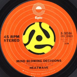 画像1: HEATWAVE / MIND BLOWING DECISIONS (45's) (1)