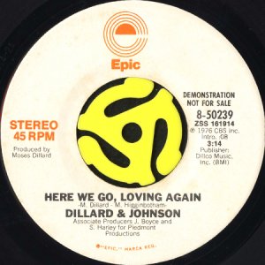 画像2: DILLARD & JOHNSON / HERE WE GO, LOVING AGAIN (45's) (EPIC) (2)