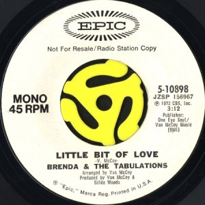 画像1: BRENDA & THE TABULATIONS / LITTLE BIT OF LOVE (45's) (WHITE PROMO) (1)