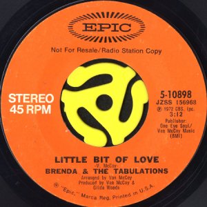 画像2: BRENDA & THE TABULATIONS / LITTLE BIT OF LOVE (45's) (WHITE PROMO) (2)
