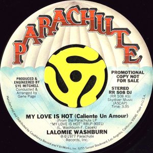 画像2: LALOMIE WASHBURN / MY LOVE IS HOT (45's) (PROMO) (2)