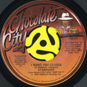 画像1: STARPOINT / I WANT YOU CLOSER b/w WE'RE INTO LOVE (45's) (1)