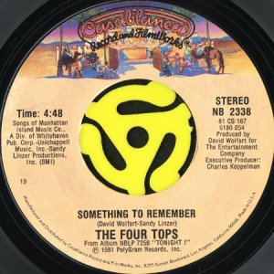 画像2: THE FOUR TOPS / WHEN SHE WAS MY GIRL b/w SOMETHING TO REMEMBER (45's) (2)