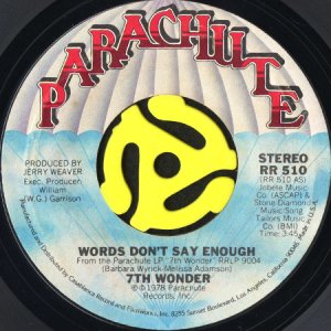 画像1: 7TH WONDER / WORDS DON'T SAY ENOUGH (45's) (1)