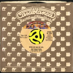 画像3: THE FOUR TOPS / WHEN SHE WAS MY GIRL b/w SOMETHING TO REMEMBER (45's) (3)