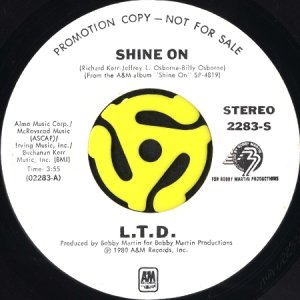 画像2: L.T.D. / SHINE ON (45's) (WHITE PROMO) (2)