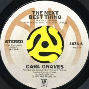 画像1: CARL GRAVES / THE NEXT BEST THING b/w BROWN SKIN LOVE (45's) (1)