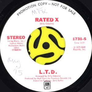 画像2: L.T.D. / RATED X (45's) (WHITE PROMO) (2)