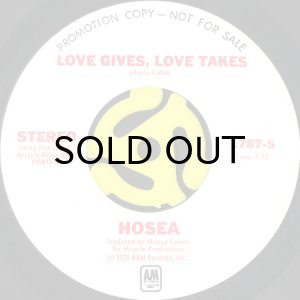 画像2: HOSEA / LOVE GIVES, LOVE TAKES (45's) (WHITE PROMO) (2)