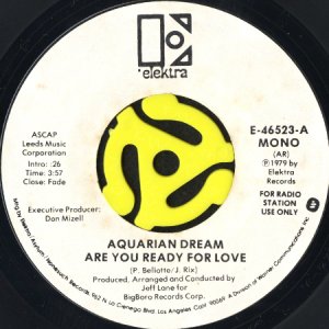画像1: AQUARIAN DREAM / ARE YOU READY FOR LOVE (45's) (WHITE PROMO) (1)