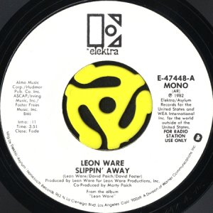 画像1: LEON WARE / SLIPPIN' AWAY (45's) (WHITE PROMO) (1)