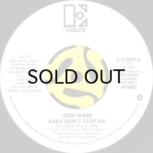 画像1: LEON WARE / BABY DON'T STOP ME (45's) (WHITE PROMO) (1)
