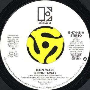 画像2: LEON WARE / SLIPPIN' AWAY (45's) (WHITE PROMO) (2)