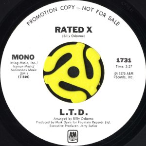 画像1: L.T.D. / RATED X (45's) (WHITE PROMO) (1)