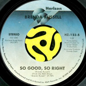 画像1: BRENDA RUSSELL / SO GOOD, SO RIGHT b/w YOU'RE FREE (45's) (1)