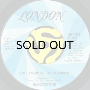 画像1: BLOODSTONE / YOU KNOW WE'VE LEARNED b/w NEVER LET YOU GO (45's) (1)