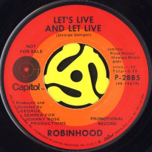 画像2: ROBINHOOD / DON'T BE AFRAID OF LOVE b/w LET'S LIVE AND LET LIVE (45's) (2)