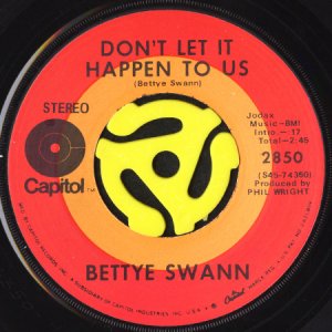 画像1: BETTYE SWANN / DON'T LET IT HAPPEN TO US (45's) (1)