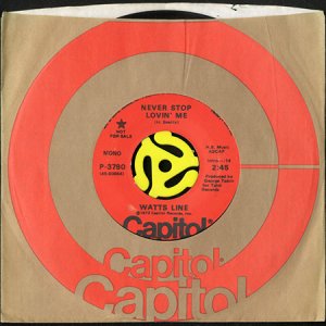 画像3: WATTS LINE / NEVER STOP LOVIN' ME b/w NEVER MEANT TO LOVE YOU (45's) (3)