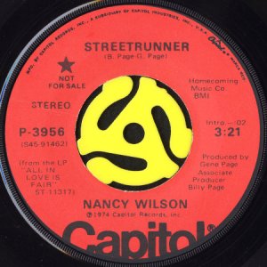 画像2: NANCY WILSON / STREETRUNNER (45's) (PROMO) (2)
