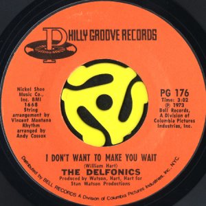 画像1: THE DELFONICS / I DON'T WANT TO MAKE YOU WAIT b/w BABY I MISS YOU (45's) (1)