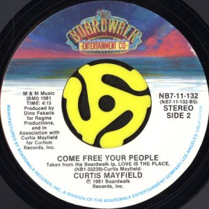画像2: CURTIS MAYFIELD / TOOT AN'TOOT AN'TOOT b/w COME FREE YOUR PEOPLE (45's) (2)