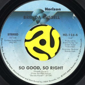 画像1: BRENDA RUSSELL / SO GOOD, SO RIGHT b/w YOU'RE FREE (45's) (1)