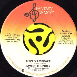 画像1: SWEET THUNDER / LOVE'S EMBRACE (45's) (PROMO) (1)