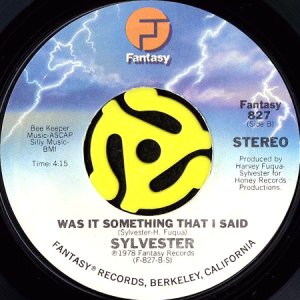画像1: SYLVESTER / WAS IT SOMETHING THAT I SAID (45's) (1)