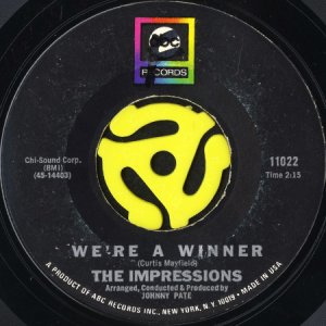 画像1: THE IMPRESSIONS / WE'RE A WINNER b/w IT'S ALL OVER (45's) (1)