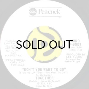 画像1: TOGETHER / DON'T YOU WANT TO GO (45's) (WHITE PROMO) (1)