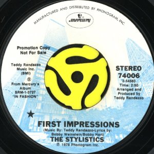 画像2: THE STYLISTICS / FIRST IMPRESSIONS (45's) (WHITE PROMO) (2)