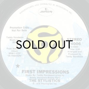 画像2: THE STYLISTICS / FIRST IMPRESSIONS (45's) (WHITE PROMO) (2)
