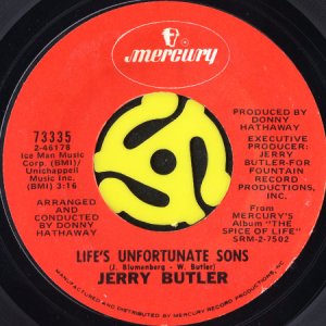 画像2: JERRY BUTLER / ONE NIGHT AFFAIR b/w LIFE'S UNFORTUNATE SONS (45's) (2)