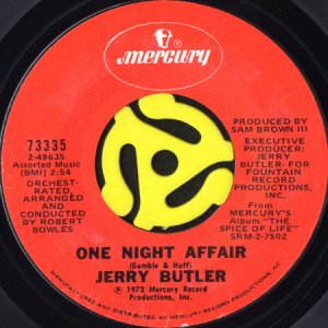画像1: JERRY BUTLER / ONE NIGHT AFFAIR b/w LIFE'S UNFORTUNATE SONS (45's) (1)