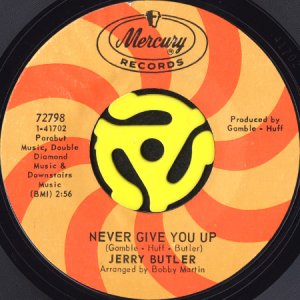 画像1: JERRY BUTLER / NEVER GIVE YOU UP (45's) (1)