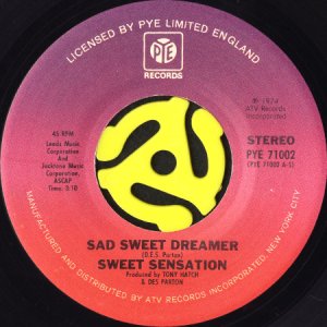 画像1: SWEET SENSATION / SAD SWEET DREAMER (45's) (VINYL PRESS) (1)