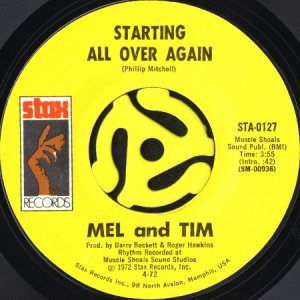 画像1: MEL AND TIM / STARTING ALL OVER AGAIN b/w IT HURTS TO WANT IT SO BAD (45's) (1)