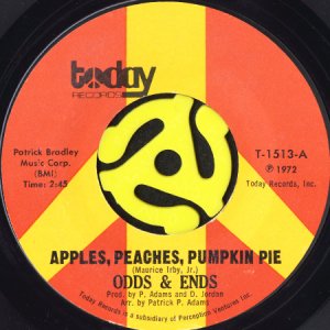 画像1: ODDS & ENDS / APPLES, PEACHES, PUMPKIN PIE b/w TALK THAT TALK (45's) (1)