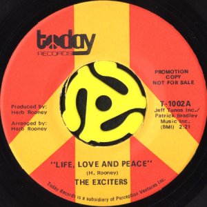 画像3: THE EXCITERS / LIFE, LOVE AND PEACE (45's) (PICTURE SLEEVE) (VINYL PRESS) (3)