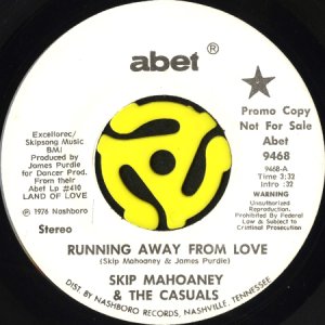 画像1: SKIP MAHOANEY & THE CASUALS / RUNNING AWAY FROM LOVE (45's) (WHITE PROMO) (1)