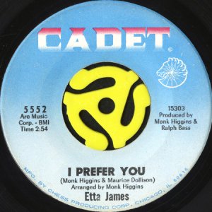 画像1: ETTA JAMES / I PREFER YOU b/w I'M SO GLAD  (45's) (1)