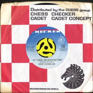 画像3: GENE CHANDLER / NO PEACE, NO SATISFACTION b/w I WON'T NEED YOU (45's) (3)