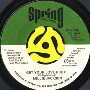 画像2: MILLIE JACKSON / I GOT TO TRY IT ONE TIME b/w GET YOUR LOVE RIGHT (45's) (2)