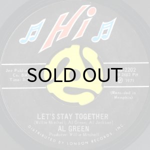 画像1: AL GREEN / LET'S STAY TOGETHER (45's) (1)