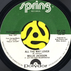 画像1: MILLIE JACKSON / ALL THE WAY LOVER (45's) (1)