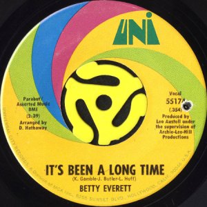 画像1: BETTY EVERETT / IT'S BEEN A LONG TIME (45's) (1)