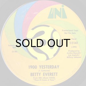 画像1: BETTY EVERETT / 1900 YESTERDAY (45's) (1)